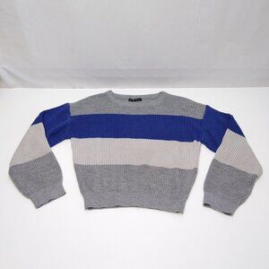 Shein Pullover Sweater Color Block Ribbed Knit Sweater Women's Small 4 EUC